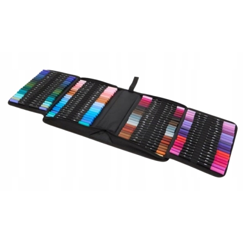 Markery TWIN dwustronne FINE BRUSH czarne etui Craft Sensations 120 sztuk