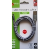 Kabel USB - A USB-C USB typ C 1,5 m USB-C 2.0 telefon tablet camera szary