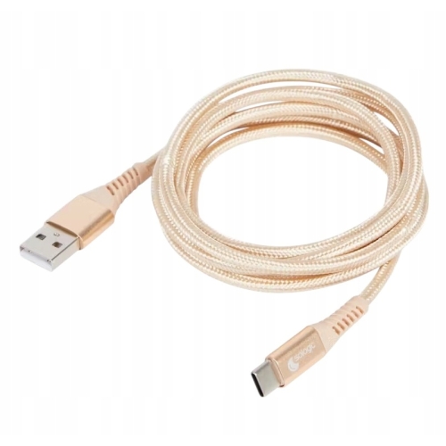 Kabel USB - A USB-C USB typ C 1,5 m USB-C 2.0 telefon tablet camera ZŁOTY