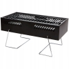 Grill piknikowy węglowy na nóżkach kompaktowy przenośny BBQ 44,5 x 21 cm