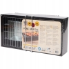 Grill piknikowy węglowy na nóżkach kompaktowy przenośny BBQ 44,5 x 21 cm
