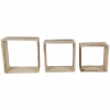 3x DREWNIANY REGAŁ ŚCIENNY CUBE PÓŁKA WISZĄCA Home Decor Accents BUK