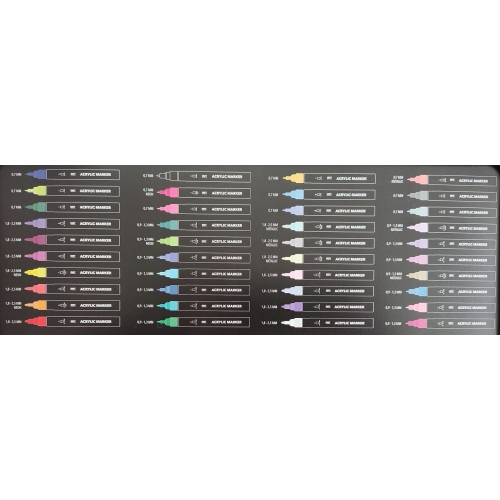 Pisaki Mazaki Markery Flamastry Cienkopisy Akrylowe DecoTime 07-2.5 40 szt.