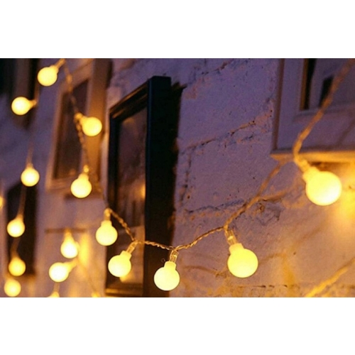GIRLANDA OGRODOWA LAMPKI DUŻE LED TARAS BALKON OGRÓD 50 szt SZNUR 15m
