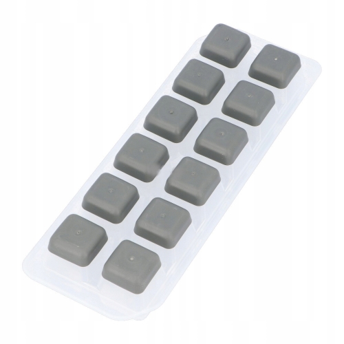 Silikonowy pojemnik foremka na kostki lodu z pokrywką 12 miejsc różowy