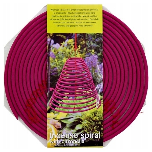 Kadzidełko spiralne CITRONELLA DUŻA zapach odstraszacz komary meszki fiolet