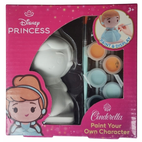 FIGURKA GIPSOWA 11 CM DO POMALOWANIA ZESTAW: FARBKI PĘDZEL DISNEY PRINCESS