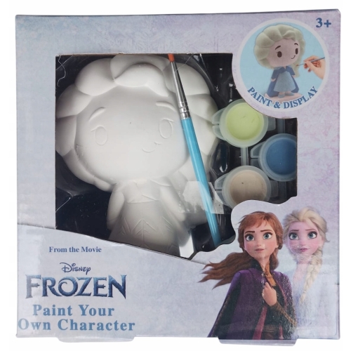 FIGURKA GIPSOWA 11 CM DO POMALOWANIA ZESTAW: FARBKI PĘDZELEK DISNEY FROZEN
