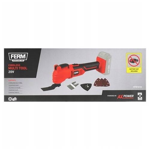 Szlifierka wielofunkcyjna akumulator. narzędzie MULTITOOL FERM 20V OTM1010