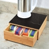 ORGANIZER KAWA HERBATA PRZYPRAWY BAMBUSOWY SZKLANY BLAT 30x30 cm SZKLANKI