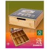 ORGANIZER KAWA HERBATA PRZYPRAWY BAMBUSOWY SZKLANY BLAT 30x30 cm SZKLANKI