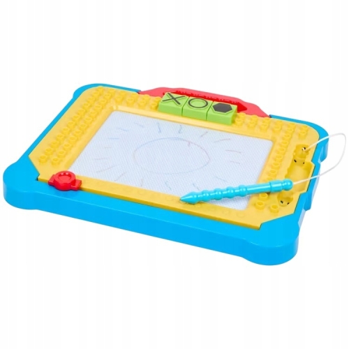 Tablica magnetyczna do rysowania zmazywalna Toi-Toys 35 x 27cm niebieska