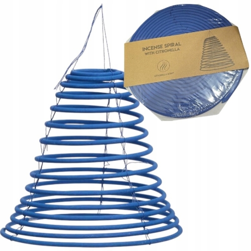 Spirala kadzidełko zabachowe odstraszacz na komary meszki CITRONELLA blue