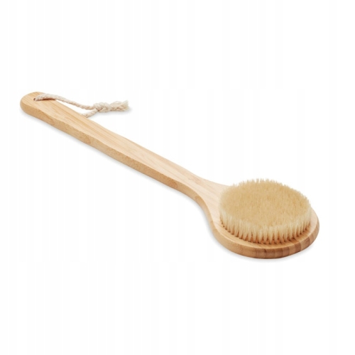 Bambusowa szczotka do kąpieli mycia pleców pod prysznic długa 38 cm masaż