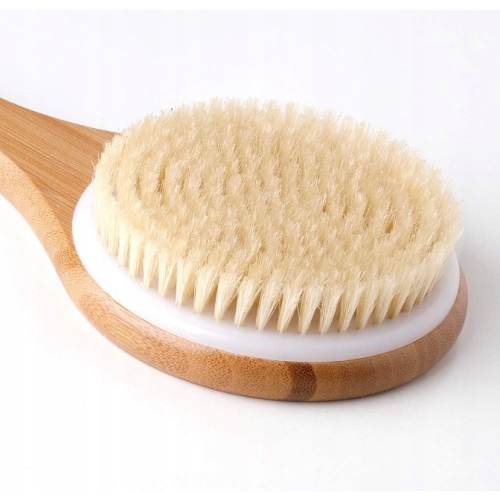 Bambusowa szczotka do kąpieli mycia pleców pod prysznic długa 38 cm masaż
