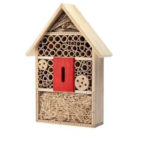 Domek dla owadów hotel pszczoły motyle naturalne drewno 13,5x5x18,5 cm