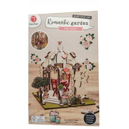 MINIATUROWY DREWNIANY DOMEK JAPOŃSKI POTTERY & PLANTS DecoTime 14 x 14 CM