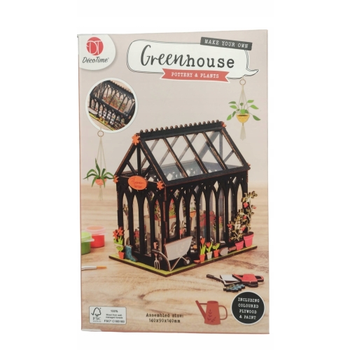 MINIATUROWY DREWNIANY DOMEK JAPOŃSKI POTTERY & PLANTS DecoTime 14 x 14 CM