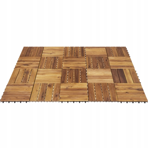 Deska tarasowa płytki zewnętrzne bejcowane grube akacjowe 20 szt 30 x 30 cm