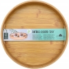 Taca bambusowa drewniana patera dekoracyjna okrągła Ø 38 cm Home prezent