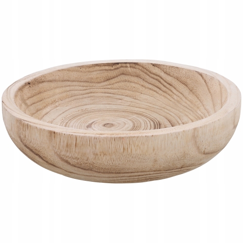 Taca bambusowa drewniana patera dekoracyjna okrągła Ø 38 cm Home prezent