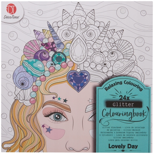 Antystresowa Kolorowanka Malowanka z brokatem 24 szt. MAGIC MANDALA GLITTER