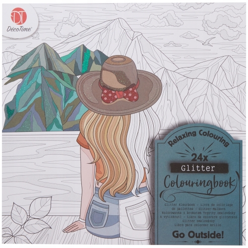 Antystresowa Kolorowanka Malowanka z brokatem 24 szt. MAGIC MANDALA GLITTER