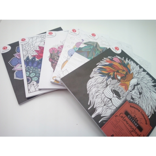 Antystresowa Kolorowanka Malowanka z brokatem 24 szt. MAGIC MANDALA GLITTER