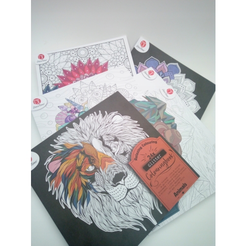 Antystresowa Kolorowanka Malowanka z brokatem 24 szt. MAGIC MANDALA GLITTER