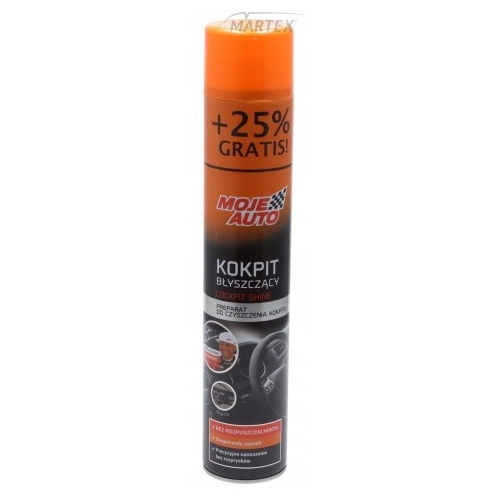 SPRAY AREOZOL DO CZYSZCZENIA KOKPITU COCKPIT SHINE BLACK Moje Auto 750ml