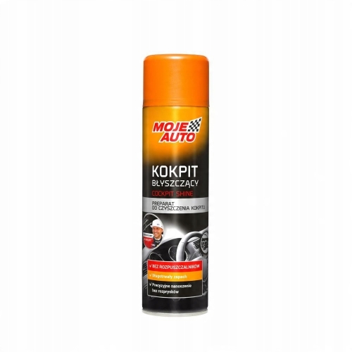 SPRAY AREOZOL DO CZYSZCZENIA KOKPITU COCKPIT SHINE BLACK Moje Auto 750ml