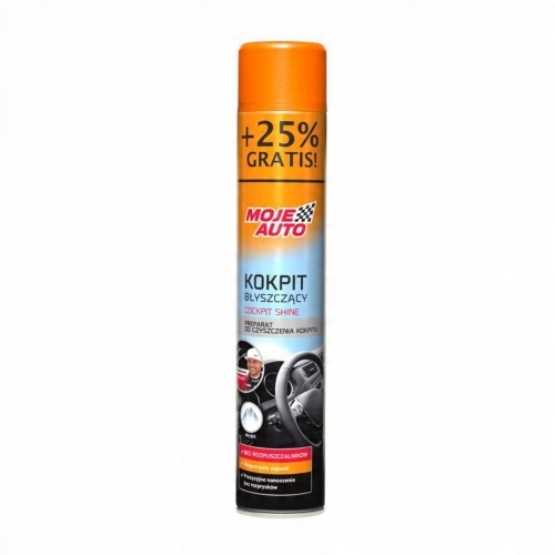 SPRAY AREOZOL DO CZYSZCZENIA KOKPITU COCKPIT SHINE BLACK Moje Auto 750ml