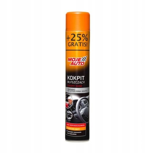 SPRAY AREOZOL DO CZYSZCZENIA KOKPITU COCKPIT SHINE BLACK Moje Auto 750ml