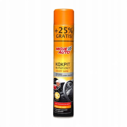 SPRAY AREOZOL DO CZYSZCZENIA KOKPITU COCKPIT SHINE BLACK Moje Auto 750ml