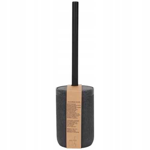 ELEGANCKA SZCZOTKA TOALETOWA STOJĄCA Z POJEMNIKIEM ZAMYKANA BERŁO WC CZARNA