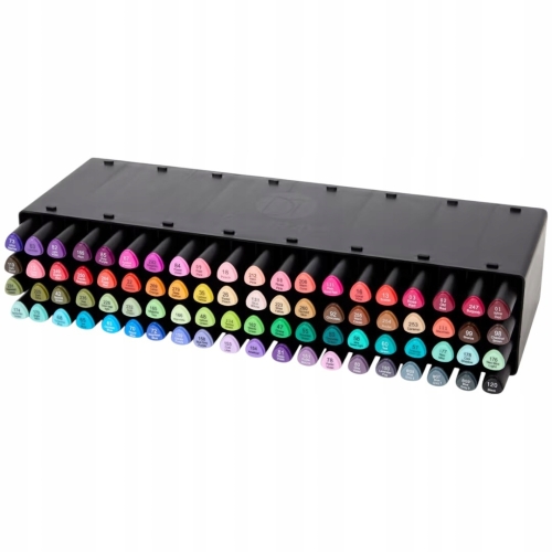 Markery Alkoholowe 80 sztuk dwustronne DecoTime duży box mix Kolory