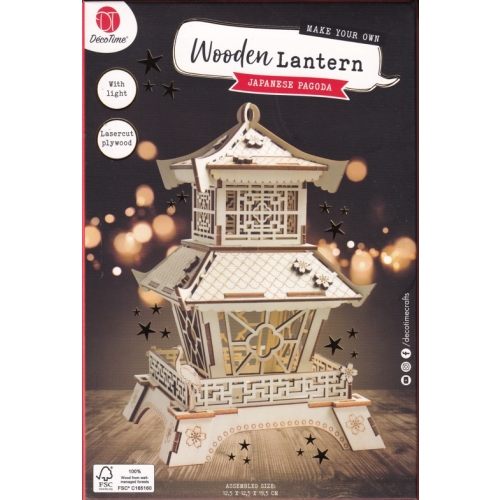 Puzzle 3D DREWNIANE ZRÓB TO SAM Oświetlenie LED JAPOŃSKA PAGODA DECOTIME