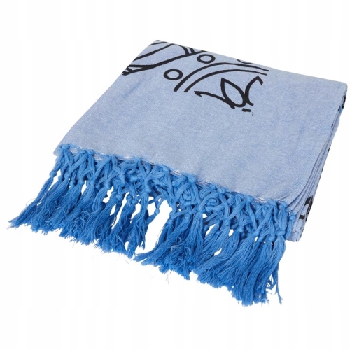 BAWEŁNIANY KOC NARZUTA RĘCZNIK PLAŻOWY DUŻY na wakacje XXL 200x200 cm 722