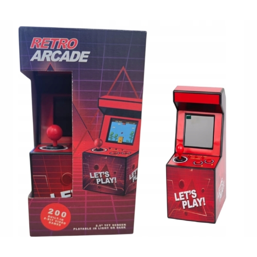 Miniaturowy automat do gier retro 16 cm 200 gier niebieski