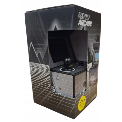 Miniaturowy automat do gier retro 16 cm 200 gier czarny