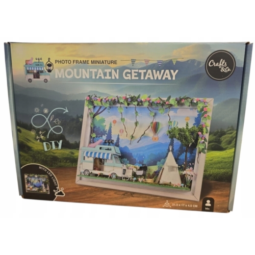 Miniaturowa ramka na zdjęcia oświetlenie LED Crafts & Co MOUNTAIN GETAWAY