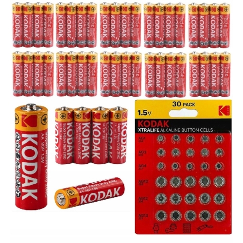 Bateria cynkowo-węglowa Kodak do pilotów gruby paluszek AA (R6) 30 sztuk