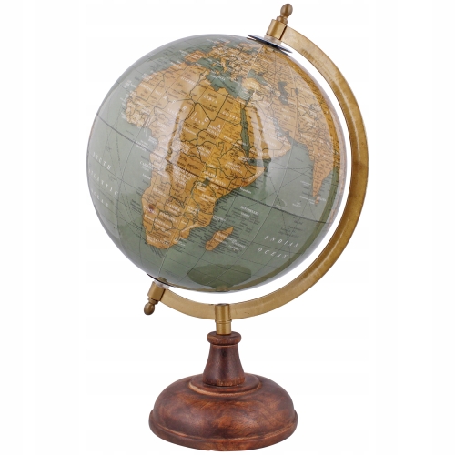 GLOBUS FIZYCZNO-GEOGRAFICZNY METALOWA PODSTAWA 23CM SZKOLNY NIEBIESKI