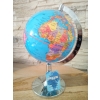 GLOBUS FIZYCZNO POLITYCZNY 23 CM POMOC NAUKOWA DOKŁADNY NIEBIESKI SZKOLNY