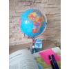 GLOBUS FIZYCZNO POLITYCZNY 23 CM POMOC NAUKOWA DOKŁADNY NIEBIESKI SZKOLNY