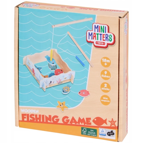 Drewniany Zestaw do Łowienia Rybek Dla Dzieci Gra Zręcznościowa MEDUZA 18M+