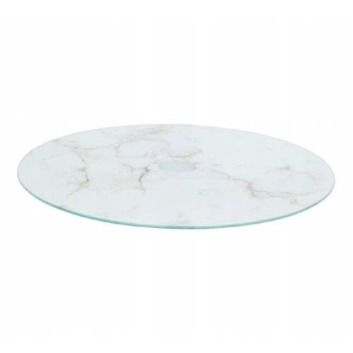 PATERA SZKLANA OBRACANA 360° NA PRZEKĄSKI PIZZA 32 cm x 2.2 cm MARMUROWA