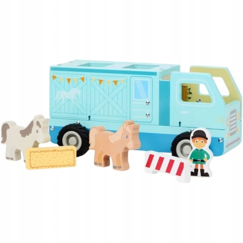 Samochód drewniany składany Mini Matters+figurki OFF-ROAD FSC Auto rajdowe