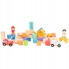 Drewniane klocki edukacyjne dla dzieci 54 sztuki w pudełku Mini Matters