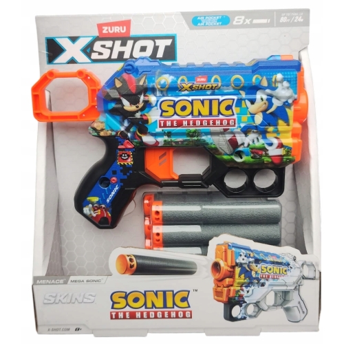 Pistolet Strzałki Wyrzutnia Zuru X-shot SKINS MENACE 8 strzałów HYPER SPIKE